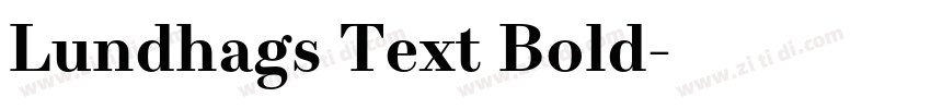 Lundhags Text Bold字体转换